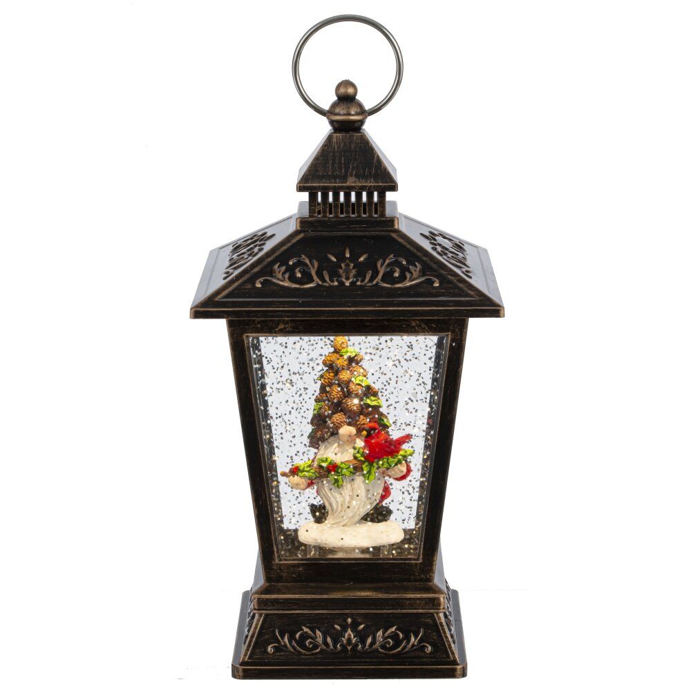 GAEM Изделие декоративное "Фонарь" (подсвет, вьюга, 3хАА н/п), L12 W12 H27 см