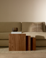 Litto Комплект из 3-х столиков из орехового шпона с отделкой натурального цвета