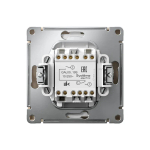 ARTGALLERY 2-клавишный ВЫКЛЮЧАТЕЛЬ ДЛЯ ЖАЛЮЗИ, 2х сх.4, 10А, механизм, быстрозажим. клем., ПЕСОЧНЫЙ