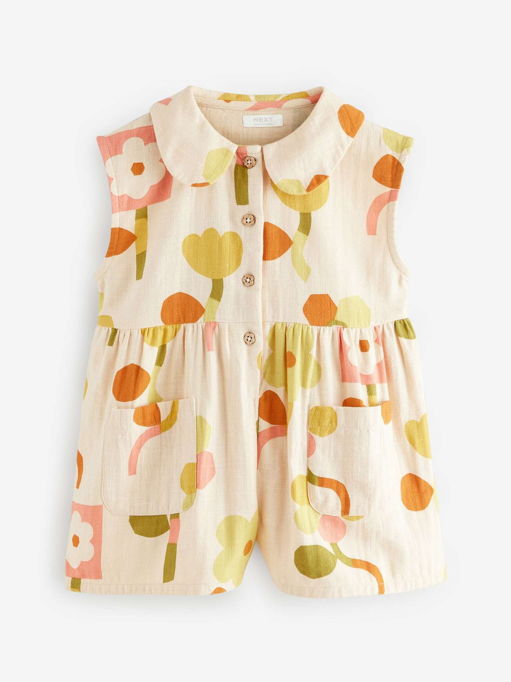 Комбинезон летний для девочки Next E29-094, Кремовый