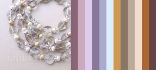 бусы из раухтопаза Жемчужная дымка