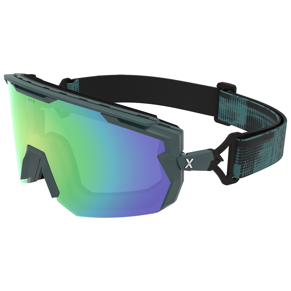 Спортивные очки с диоптриями HILX Samurai / Matt Solid Seaweed Green / Green Polarized Lens + Clear Lens