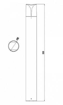 Наземный низкий светильник Maytoni Piccadilly O018FL-01B