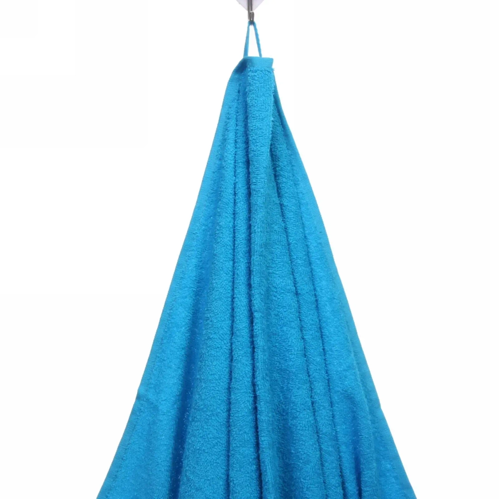 Полотенце махровое 70*140см «LUNA» цвет голубой 06000 плотность 360гр/м2 с петелькой-подвесом