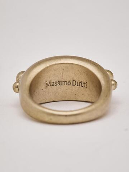Massimo Dutti Кольцо с круглыми деталями, золотистый