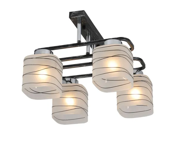 07421/4 BLACK+SILVER+CHROME (2) Люстра (RL)