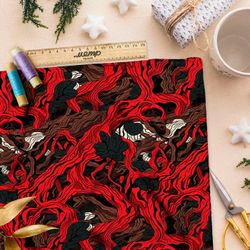 Ткань премиум дюспо мрачные мотивы