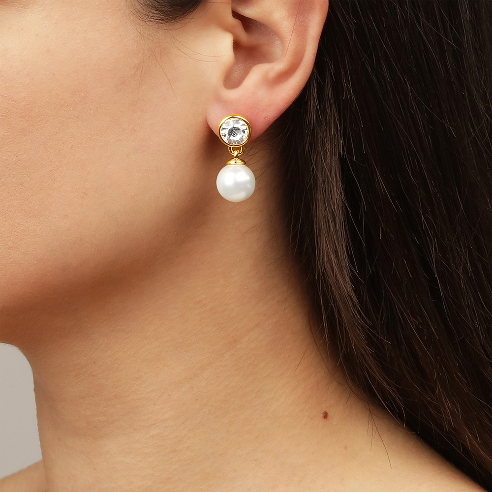 Серьги Dyrberg Kern NAOMI SG CRYSTAL / WHITE PEARL 470122