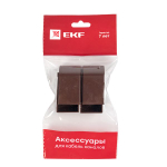 Заглушка (25x25) (4 шт) темное дерево EKF-Plast