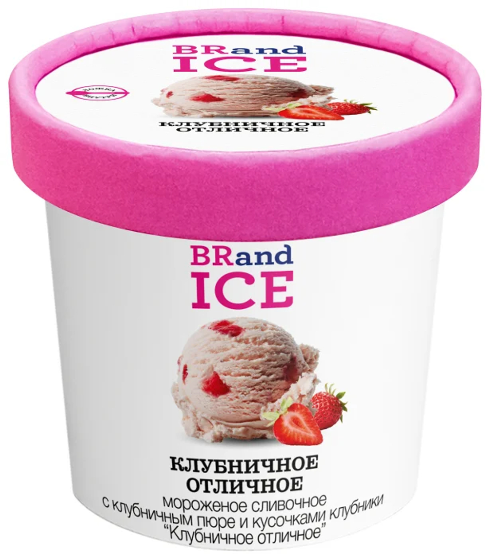 Мороженое BRandICE сливочное Клубничное-Отличное 60г