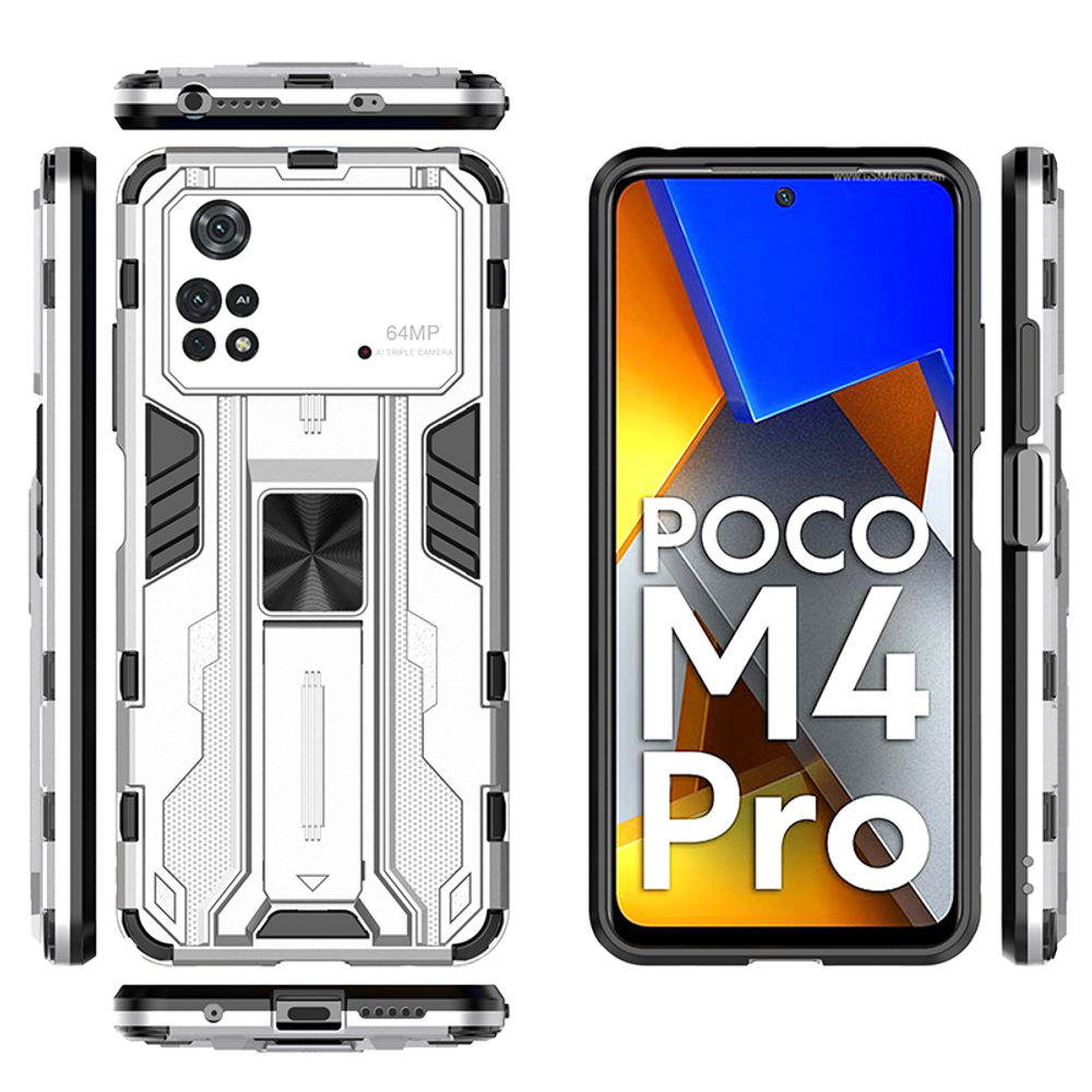 Противоударный чехол с подставкой Transformer для Poco M4 Pro 4G