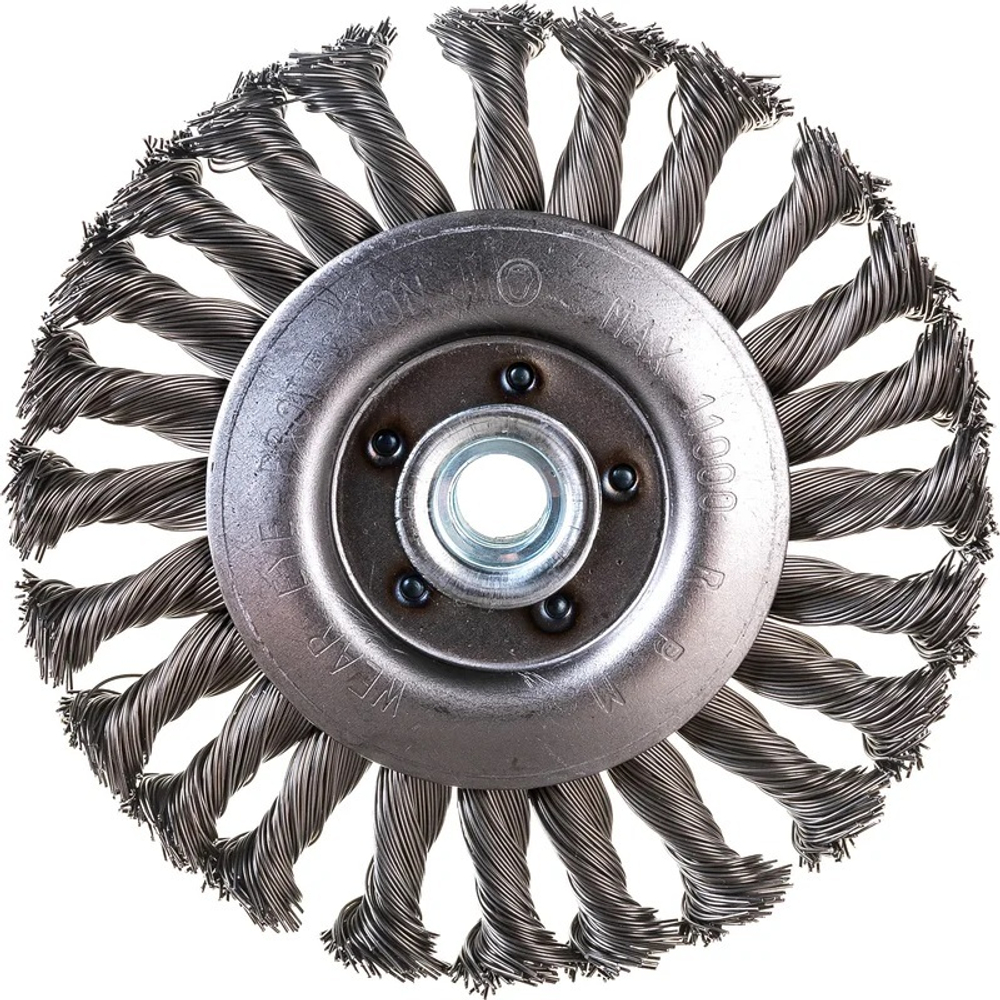 Кордщетка радиальная 125 мм М14 для МШУ витая ПРАКТИКА серия Профи