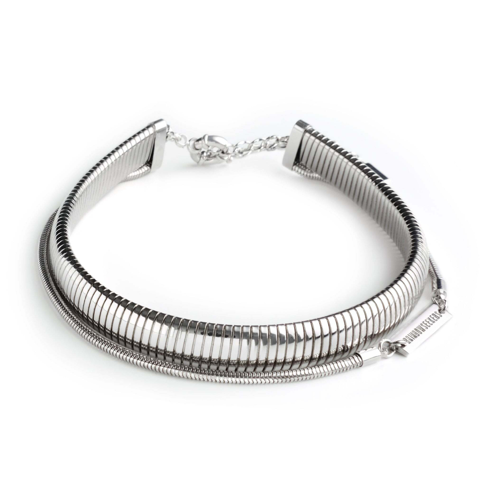 spring choker silver