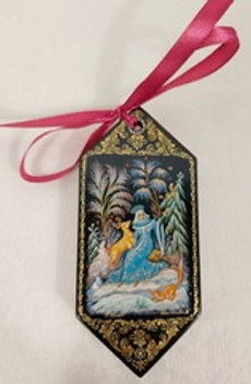 Ёлочная игрушка -конфета с росписью Палех "Снегурочка"