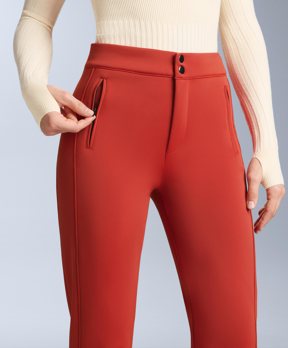 OYSHO Водонепроницаемые эластичные брюки-клеш SKI, ярко-оранжевый