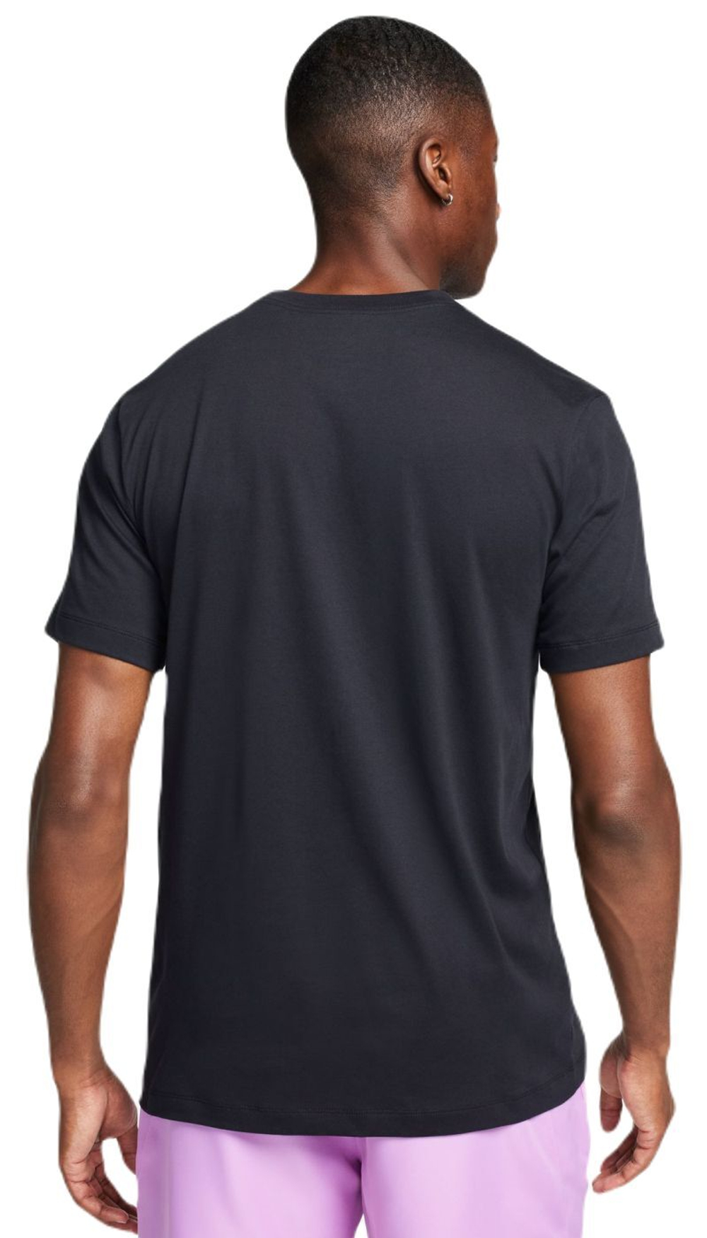 Мужская теннисная футболка Nike Court Dri-Fit Tennis T-Shirt - black/pink foam