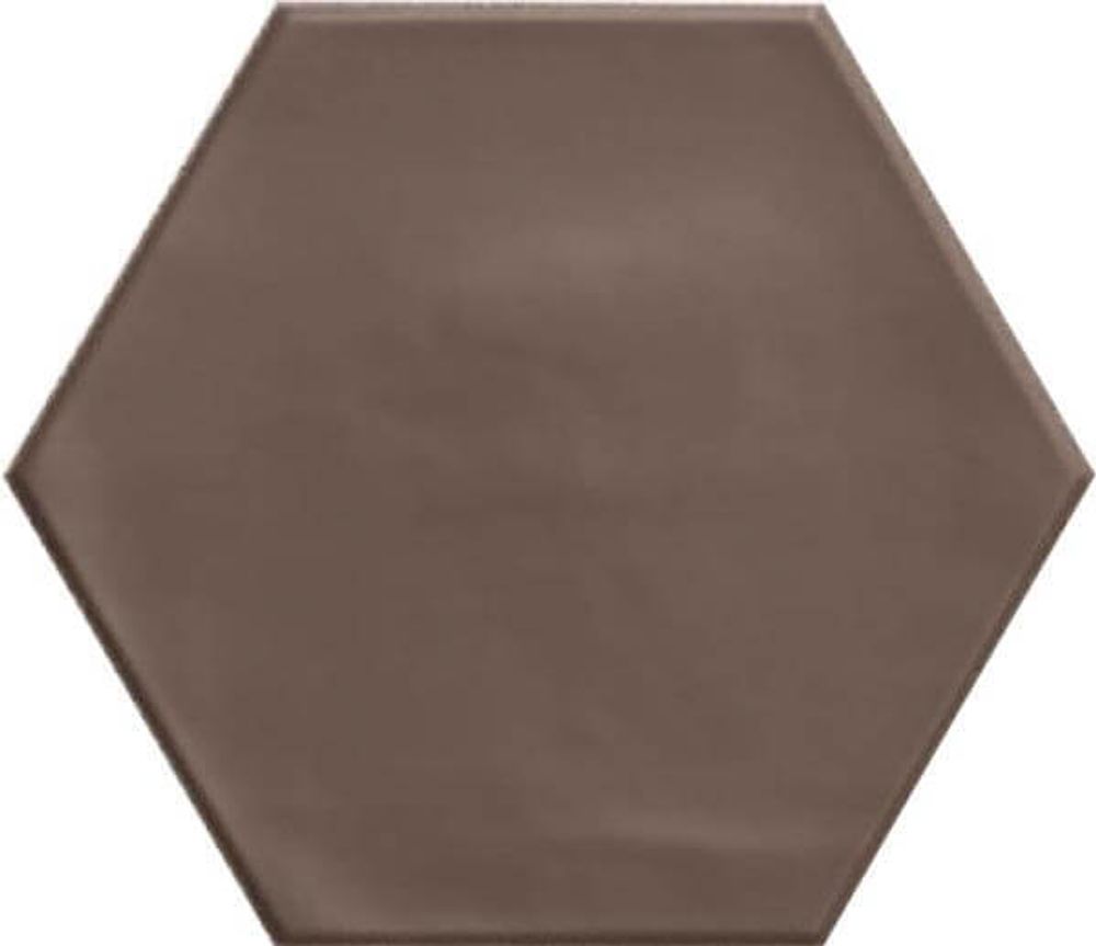 Ribesalbes Geometry Hex Brown Matt 15x17.3