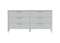 Комод Type 6 ящиков ширина 170 см (светло-серый)