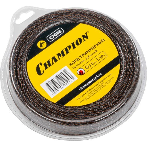 Леска CHAMPION Hurricane saw twist 3,0*59 м (зубчатая витая)+нож   C7086