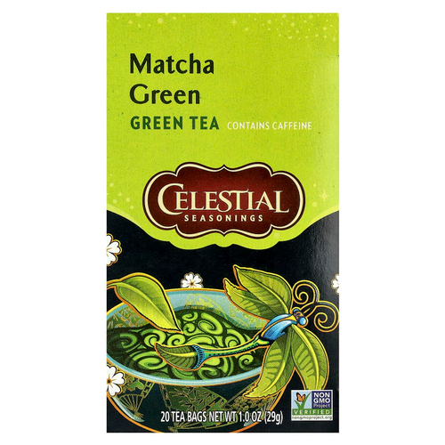 Celestial Seasonings, Зеленый чай, матча, 20 чайных пакетиков, 29 г (1 унция)