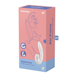 Вибратор с вакуумным стимулятором Satisfyer Supernova, белый
