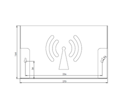 Держатель полка для роутера, черная, 26х16х7 см