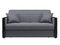 Диван Лион 1,2 - Велютто/Velutto 32 серый/накладка венге