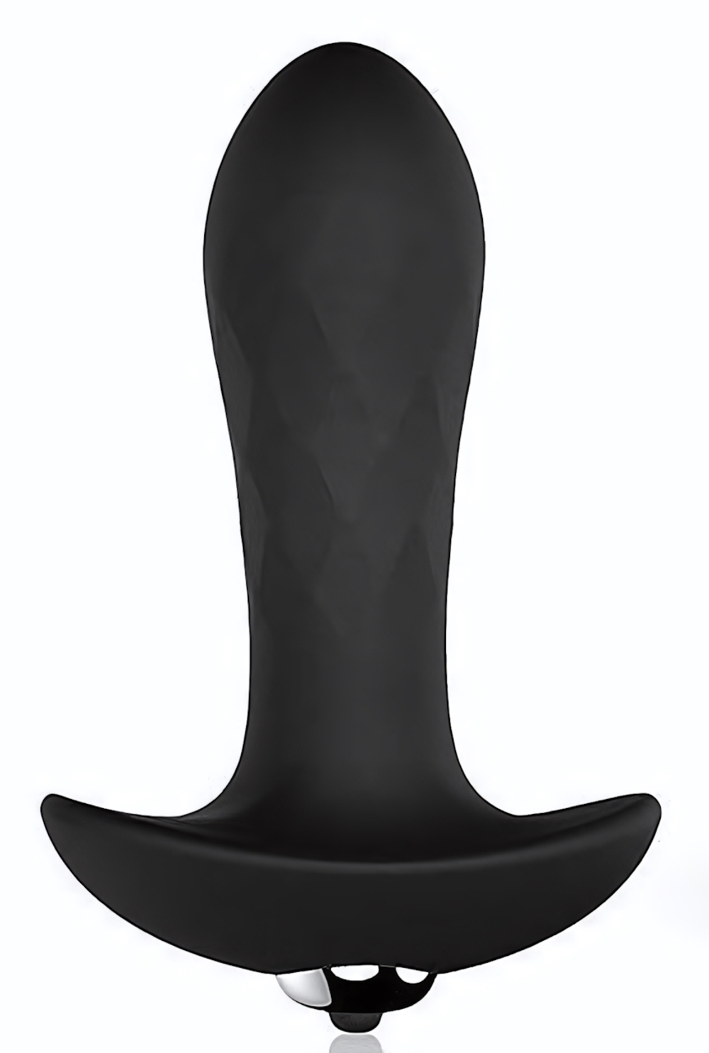 Черный анальный вибромассажер с круглым кончиком (Цвет: черный)