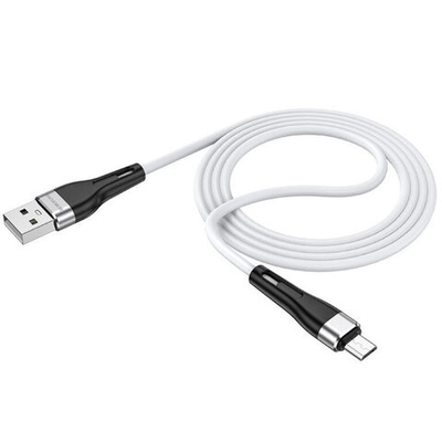 Кабель Borofone BX46 USB-microUSB 2.4A 1м Silicone White