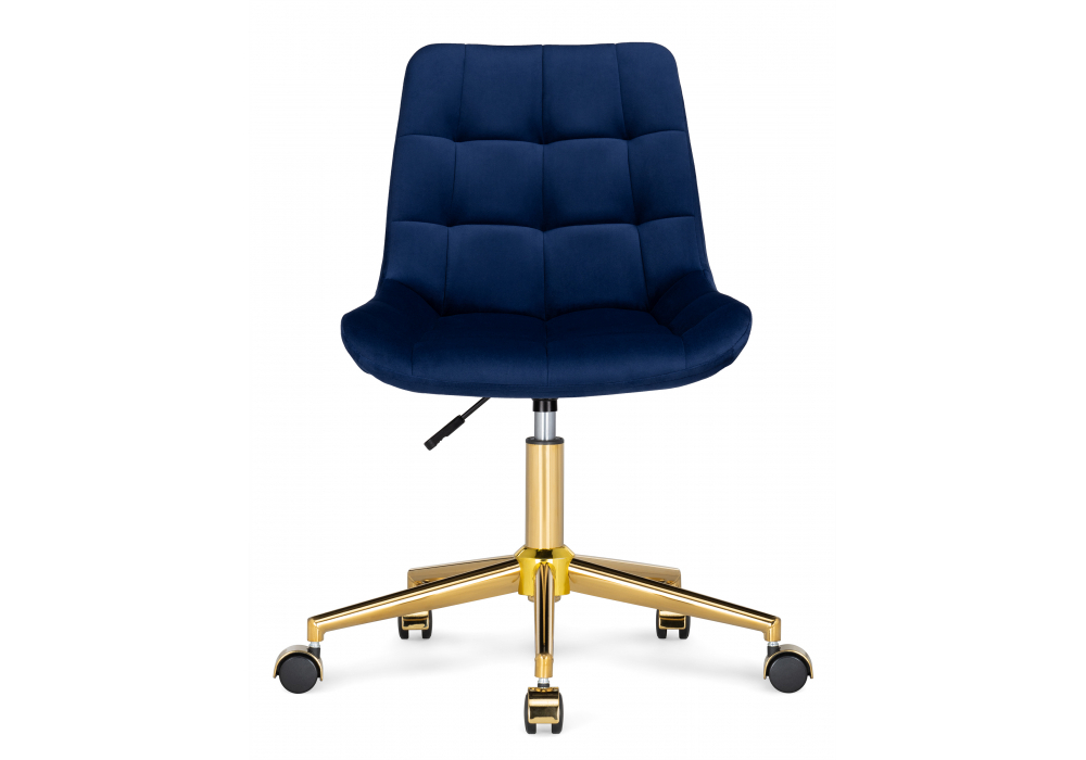 Офисное кресло Woodville Честер синий, золото