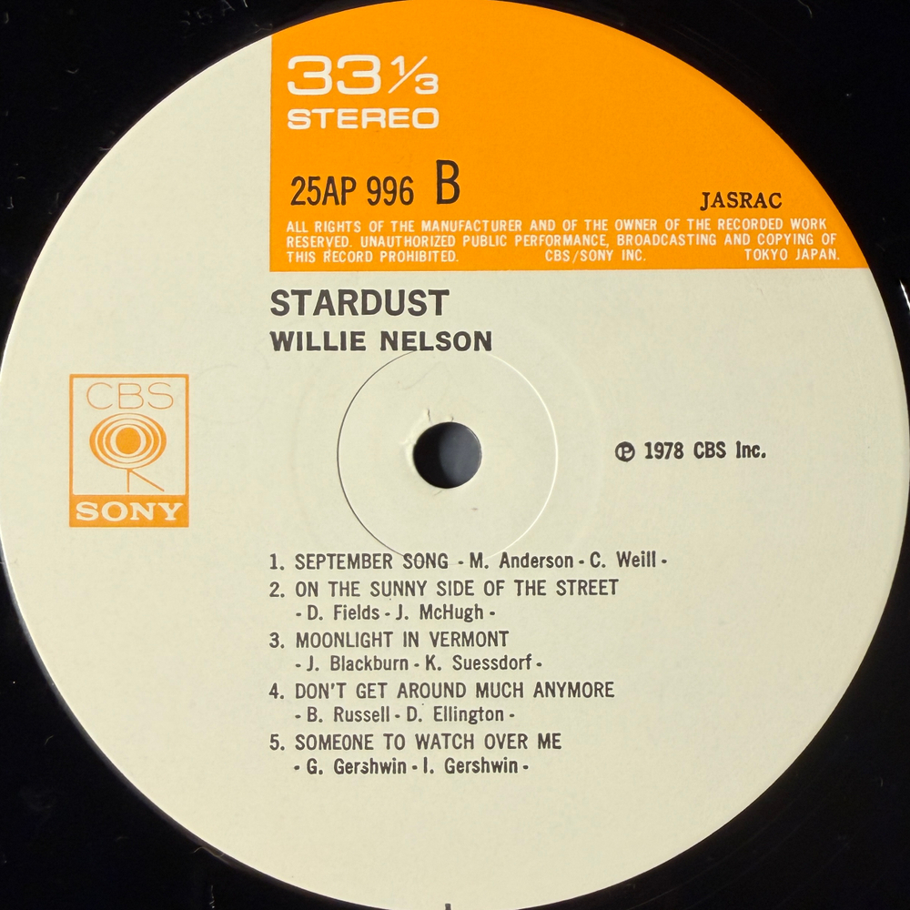 Willie Nelson ‎– Stardust (Япония) Т