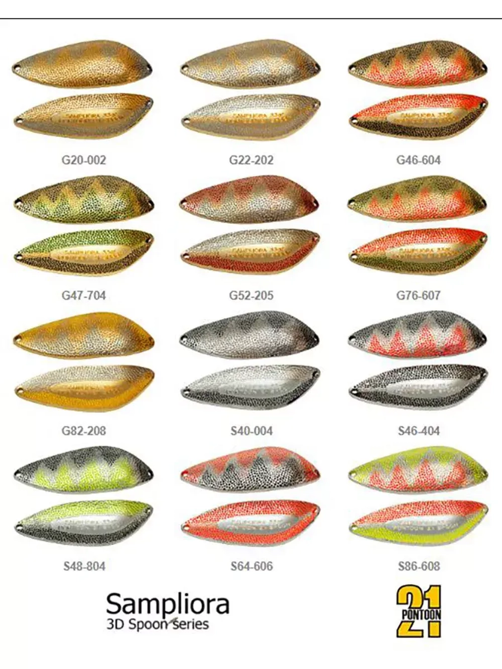 Блесна колебалка SAMPLIORA, 72мм, 39.0 гр. #G20-002