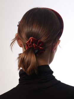 Резинка бархатная оранжевая