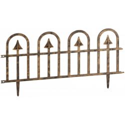 GAZS-5026 GREEN APPLE Заборчик садовый, 4 секции, раз-р секции 50*26cм, общ. длина 2 м, пластик