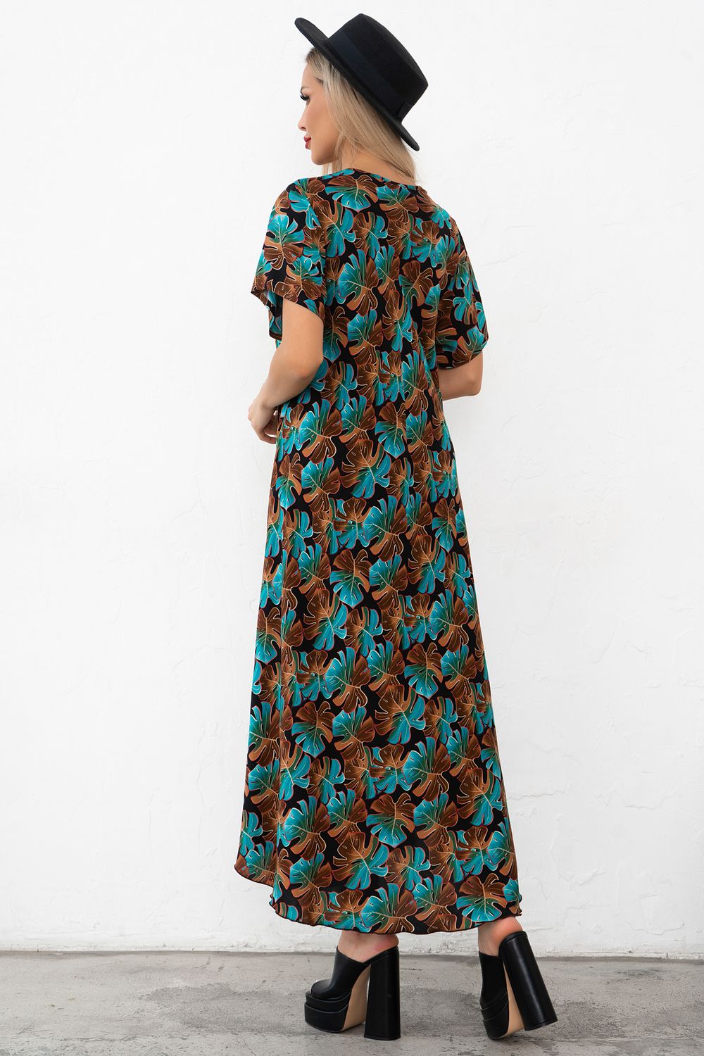 Платье Магия лета (коричневый/бирюза) Р11-867/15 Nikol (Акция)
