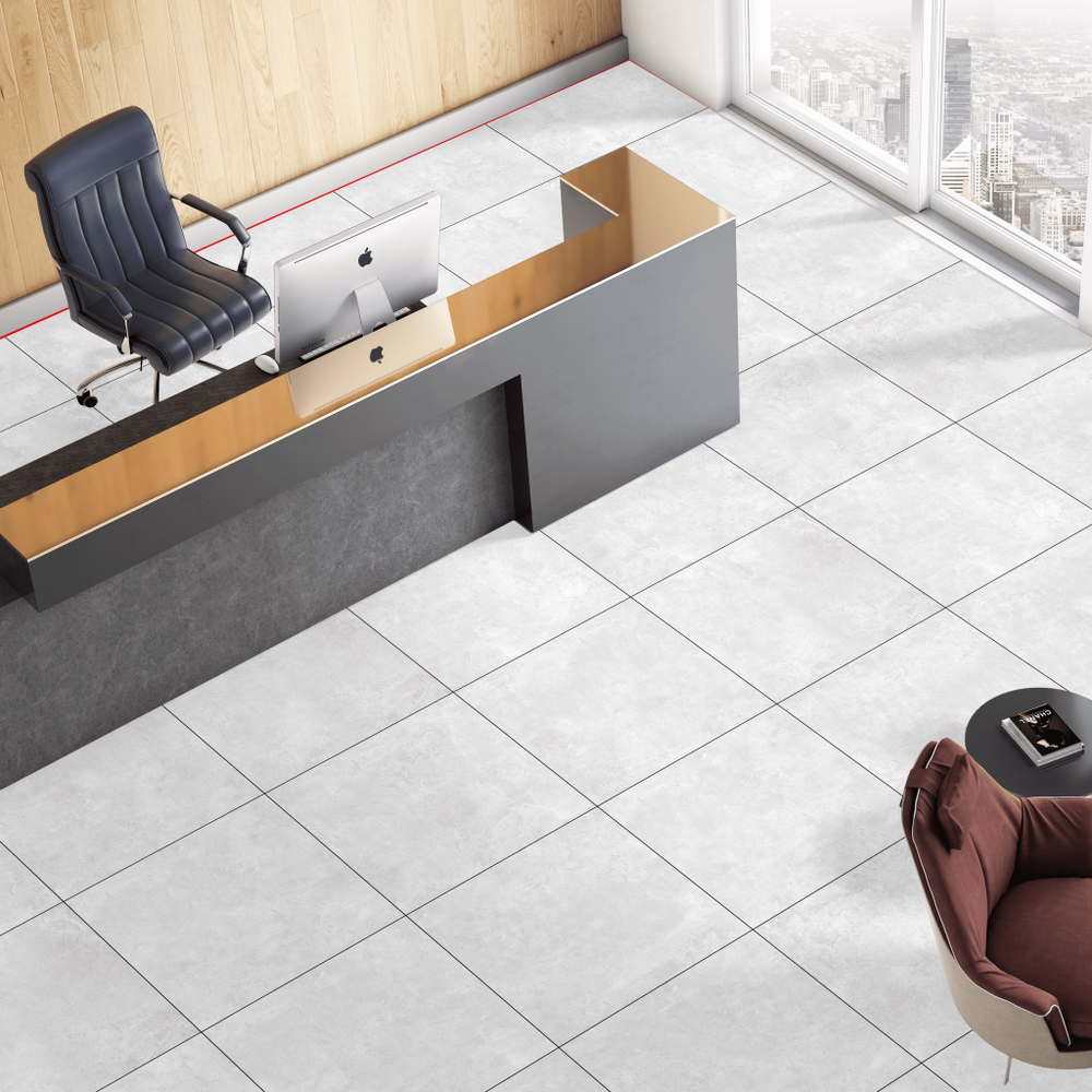 NT Ceramic Cemento Zett Bianco 60x120