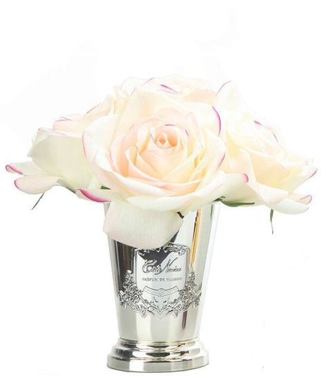 Букет роз бледно-розовый в металлической вазе, Cote Noire