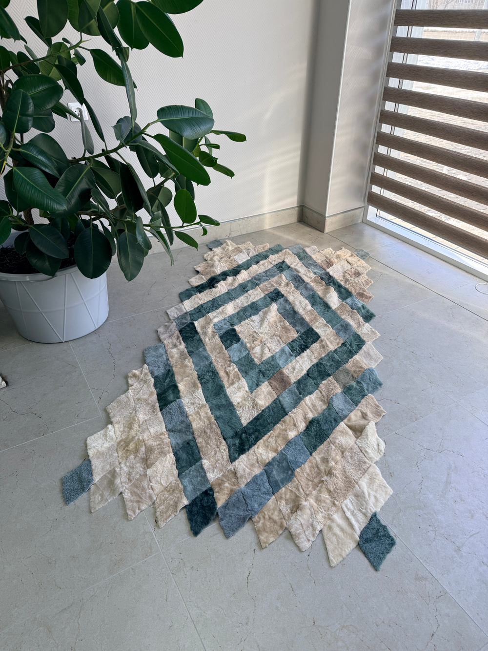 Покрывало меховое ковер из шкуры овчины