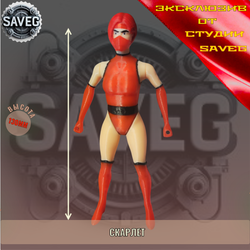 Подвижная фигурка Скарлет (Skarlet) из Mortal Kombat — эксклюзив от студии SAVEG Цвет: Насыщенный красный