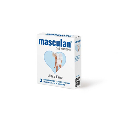 ПРЕЗЕРВАТИВЫ MASCULAN 2 ULTRA FINE № 3 (ОСОБО ТОНКИЙ С ОБИЛЬНОЙ СМАЗКОЙ) 3 штуки