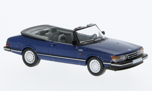 Автомобиль Saab 900 кабриолет, темно-синий металлик, 1986, 1:87