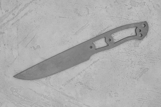 Заготовка для ножа, сталь 8Cr14MoV 4,1мм. Модель "Универсал-II" с клинком 135мм, ТО 61-62HRC
