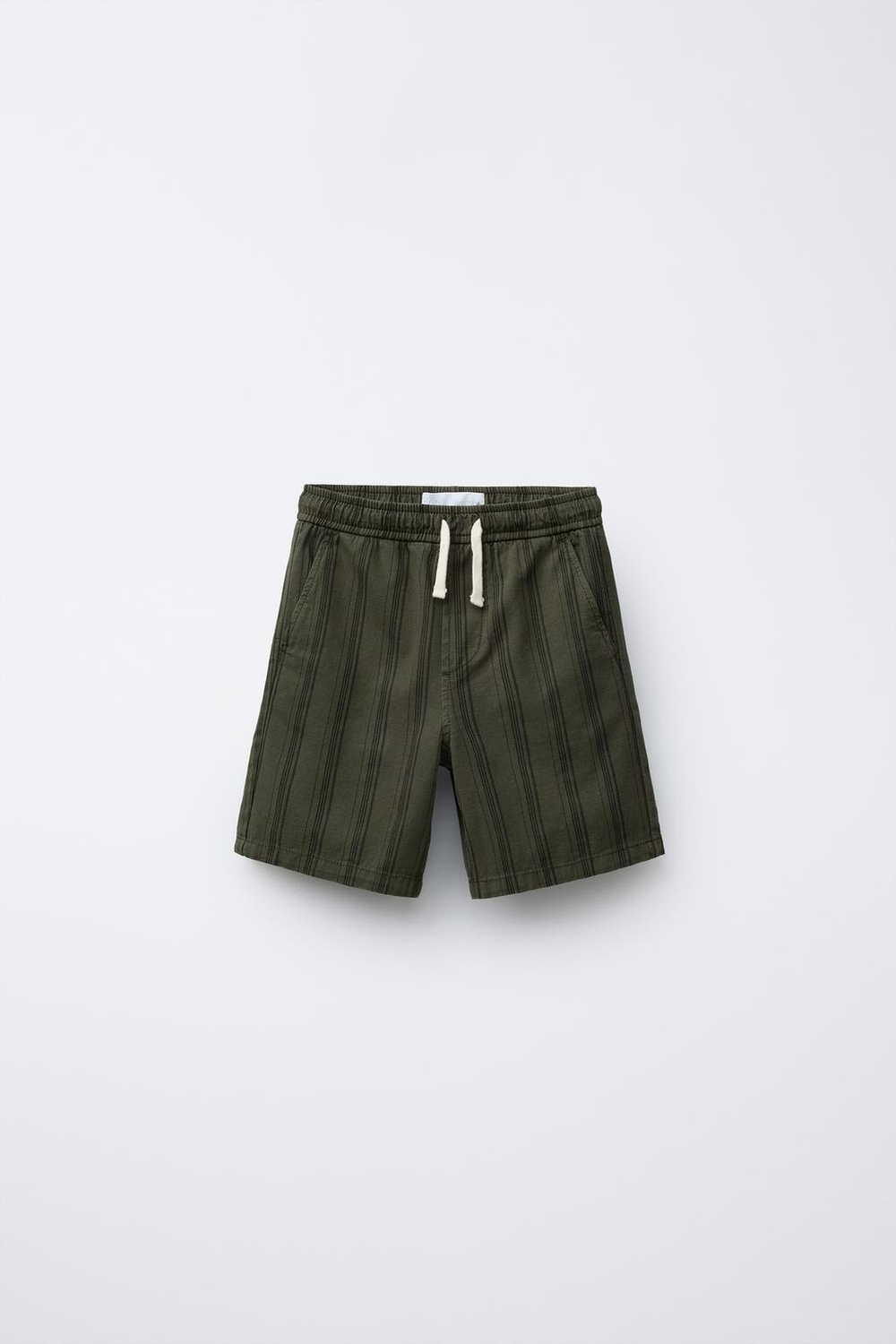 ZARA ШОРТЫ В ПОЛОСКУ, ХАКИ