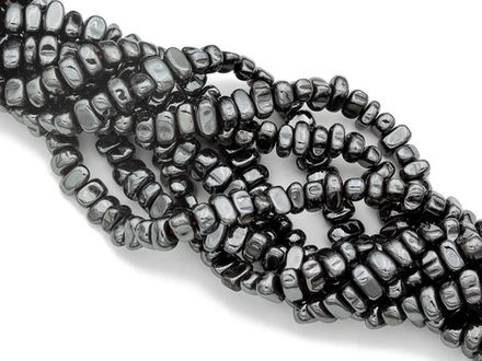 Нить гематитовых бусин, галтовка 8,5мм