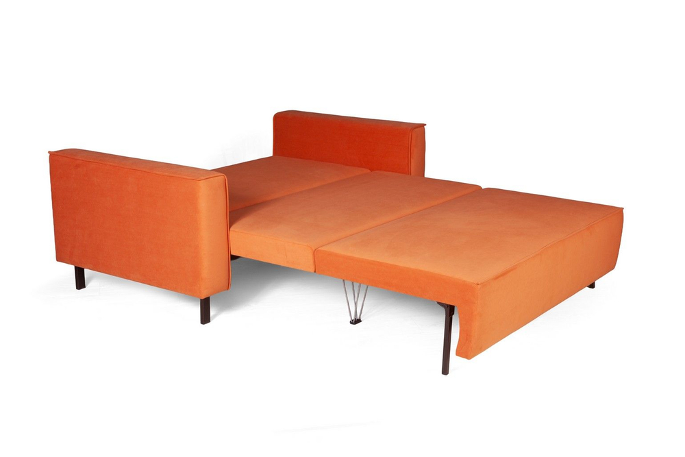 Club диван-кровать прямой, велюр Frost fox