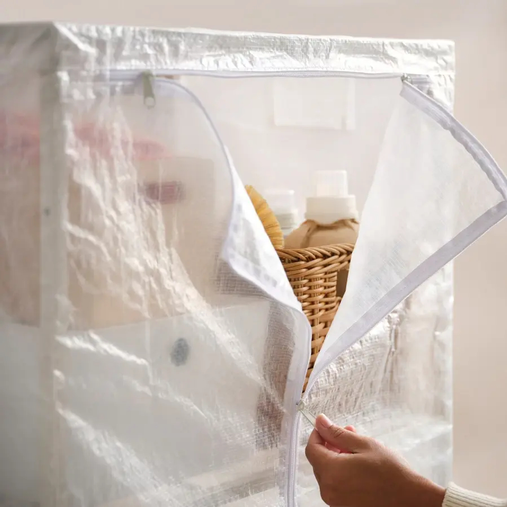 Стеллаж с чехлом - IKEA JOSTEIN, 81х40х90 см, белый, ЮСТЕЙН ИКЕА