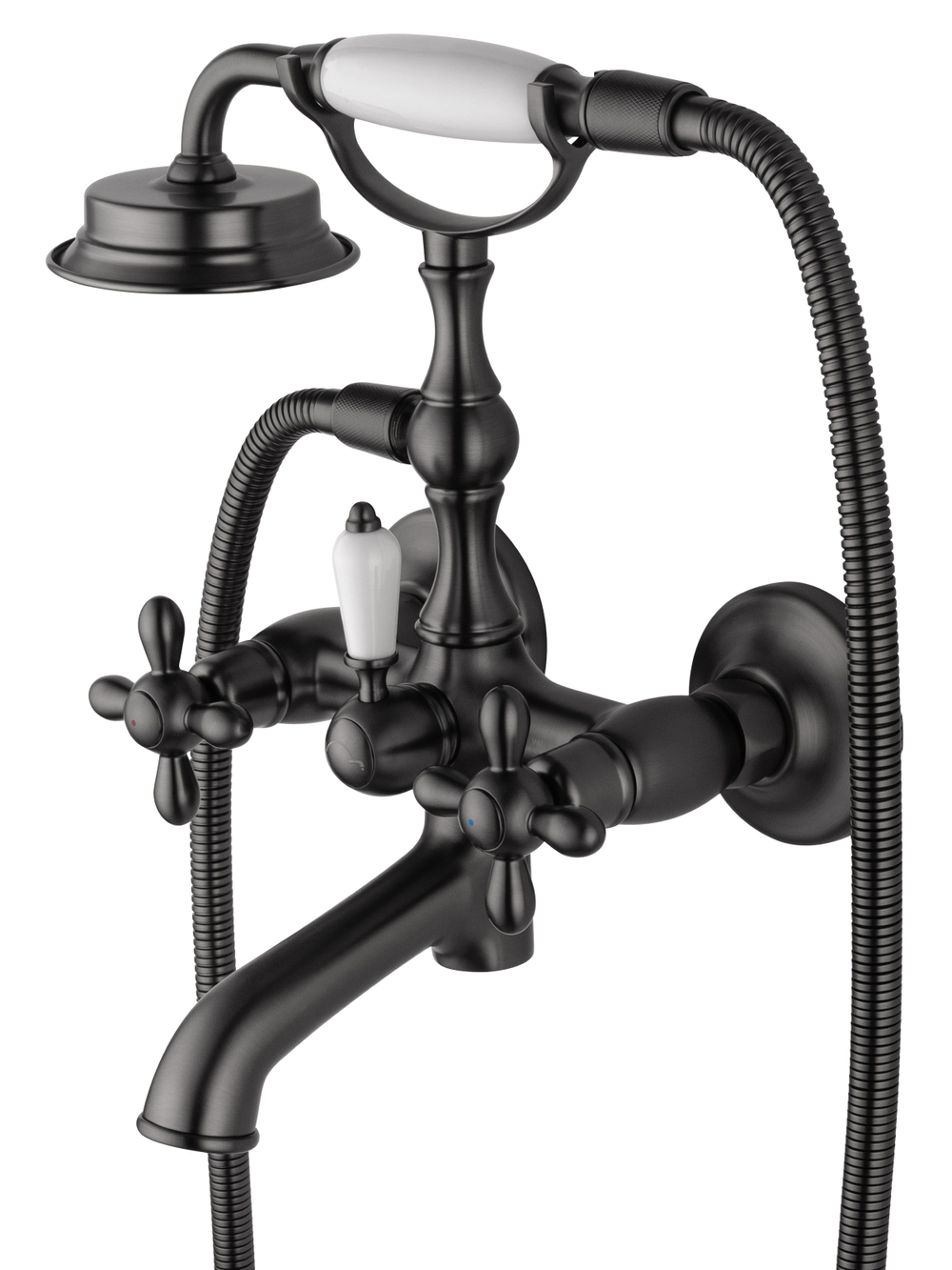 Смеситель для ванны с душем WONZON & WOGHAND RETRO, Темный графит (WW-88639020-BGM)