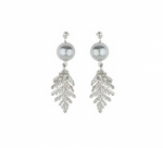 Серьги листья Ester Bijoux Кипарис OR915-S BW