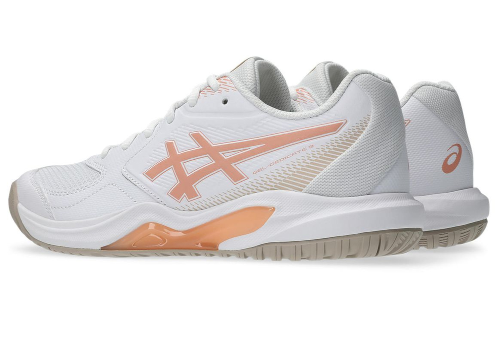 Женские Кроссовки теннисные Asics Gel-Dedicate 9 - white/cantaloupe