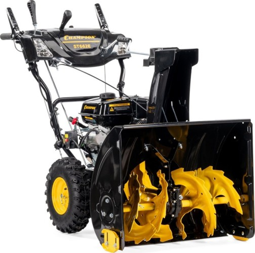 Снегоуборщик бензиновый двухступенчатый с электрозапуском CHAMPION ST761BS